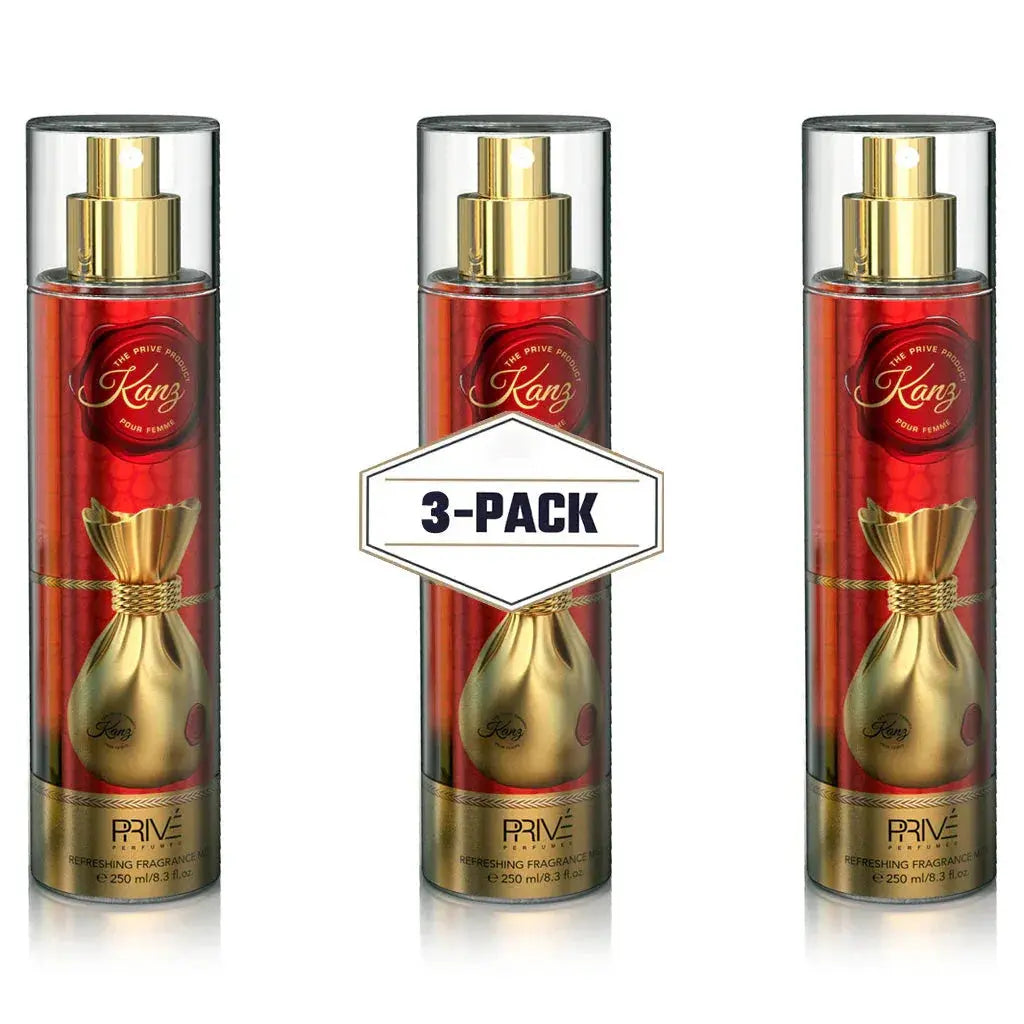 PRIVE Kanz (Pour Femme) - Body Mist - 250ml 3-Pack - Ivory Luxe