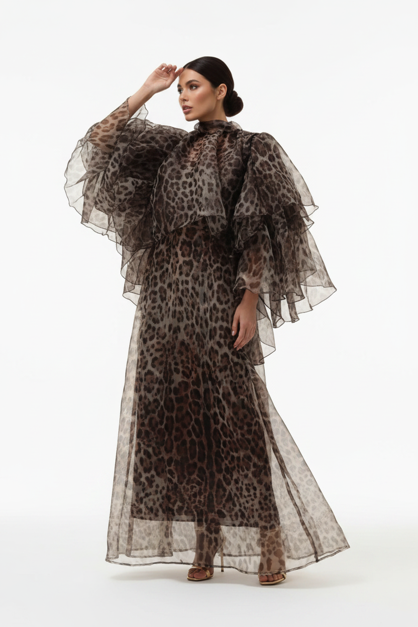 Leopard Print Dress - Elegant Turn