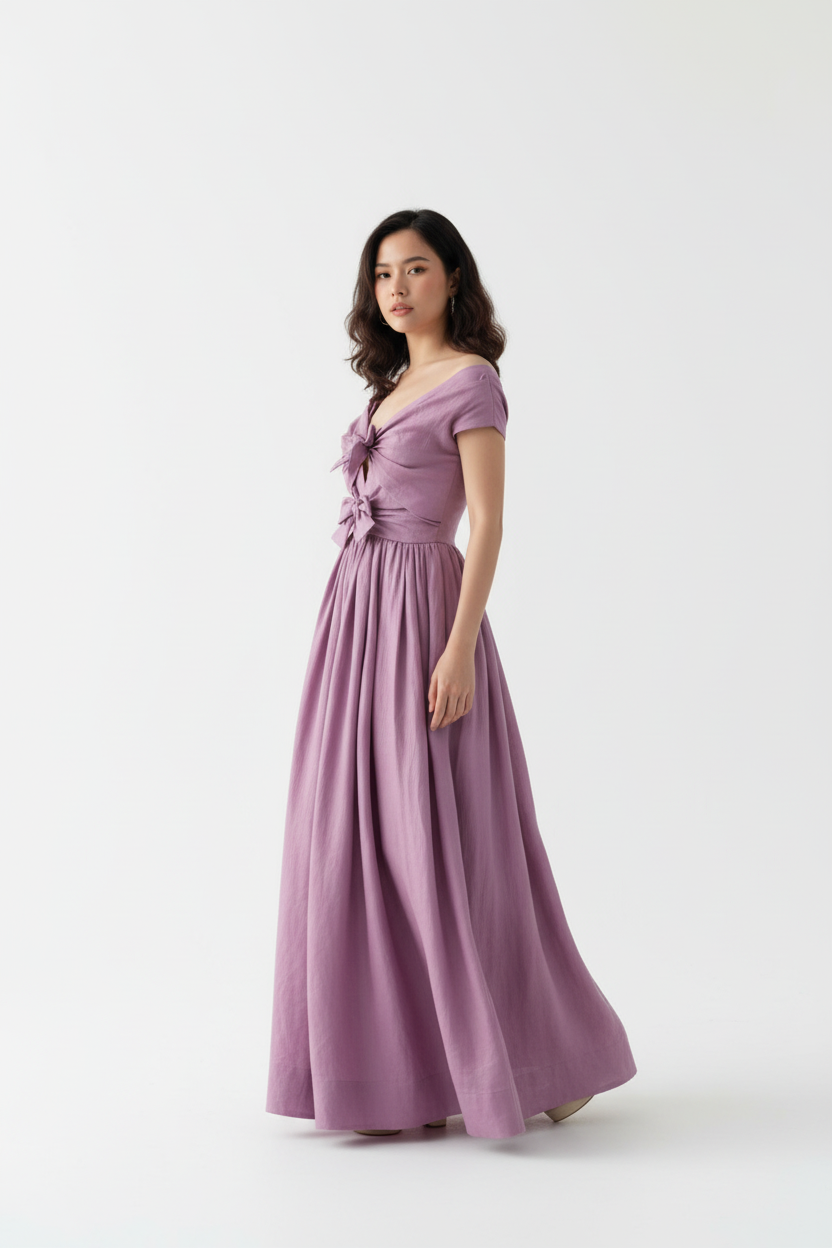 Lilac Maxi Dress – Side
