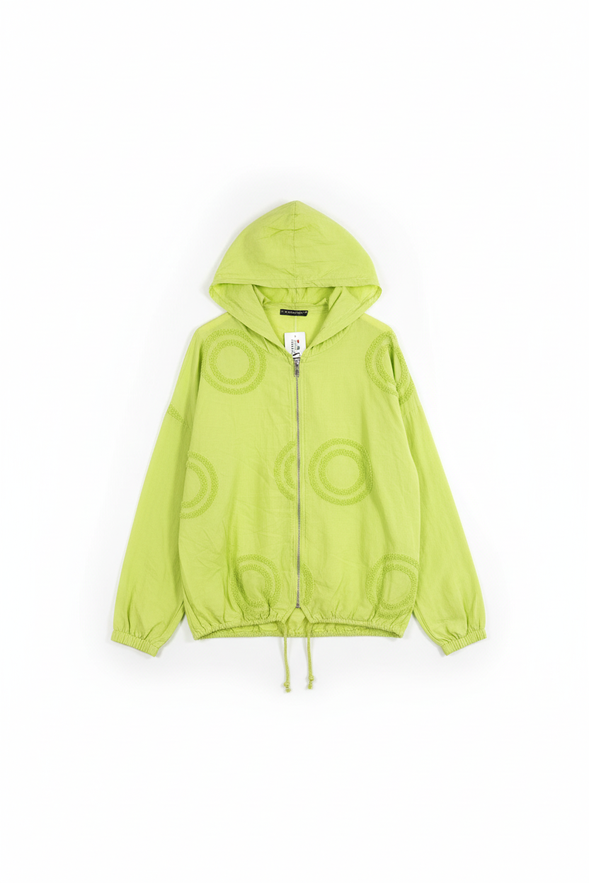 Lime Green Bomber Jacket Portrait