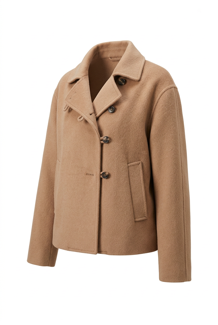 Luxury camel jacket, portrait image 3