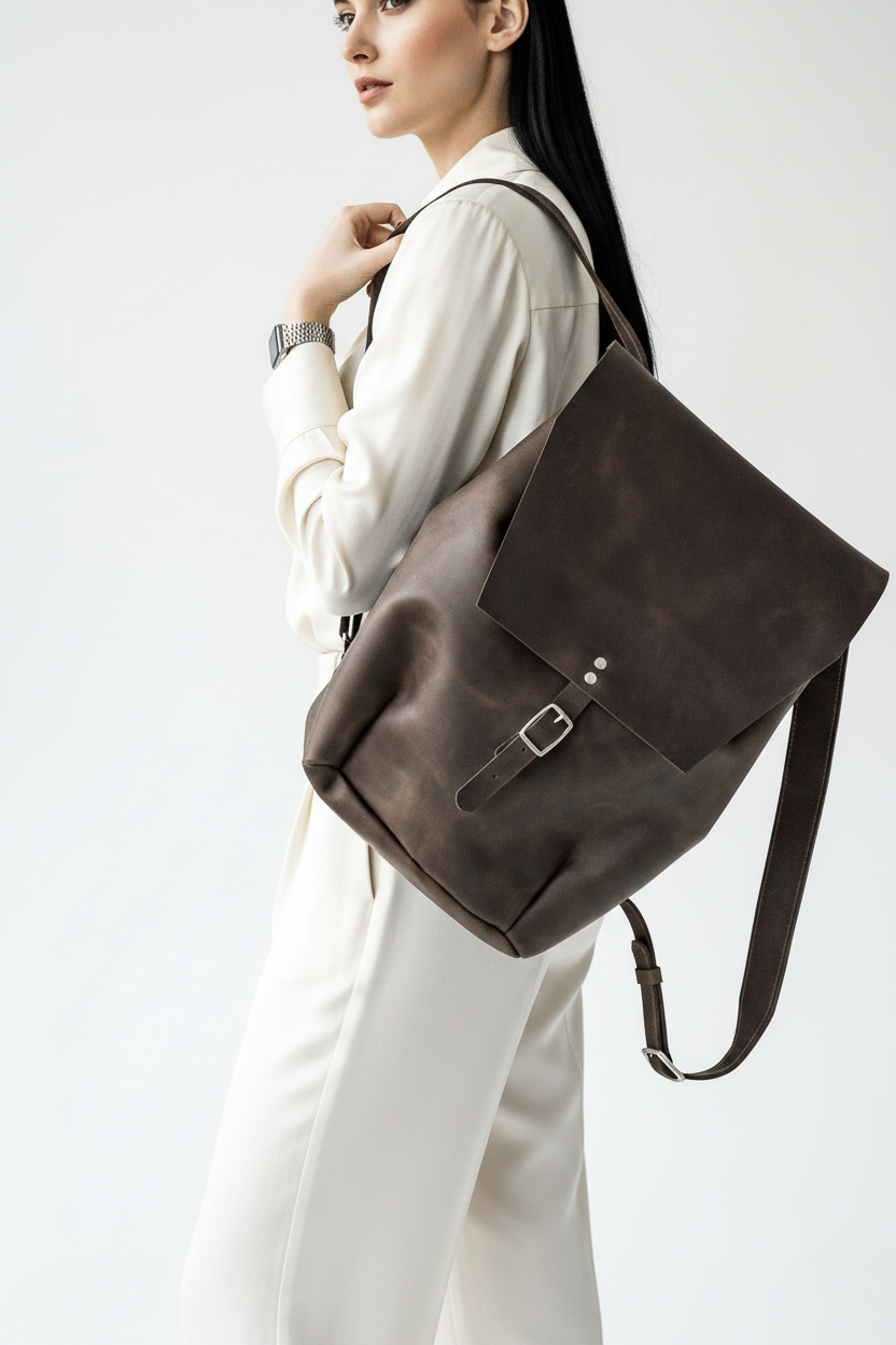 Luxury Model – Espresso Leather Backpack