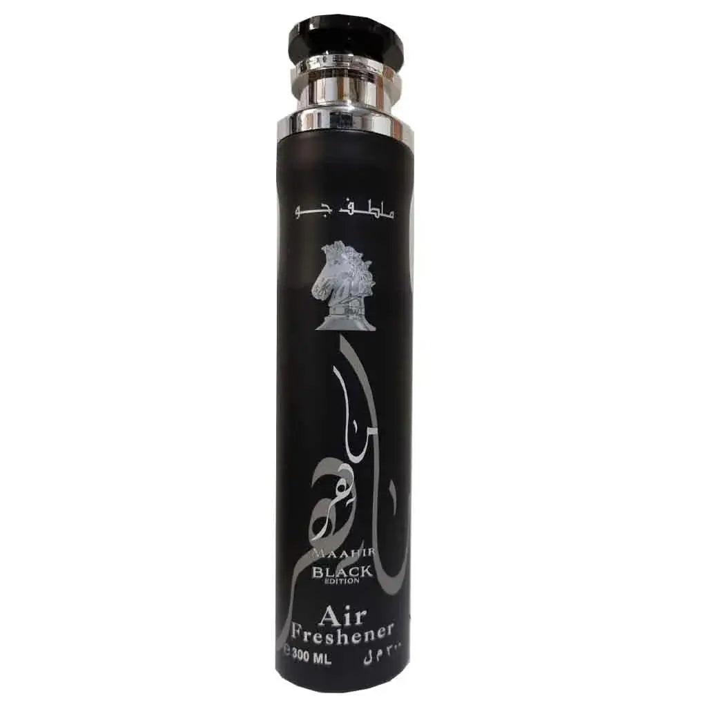 MAAHIR BLACK Airfreshener 300ml by Lattafa 6x PACK (6 units) - Ivory Luxe