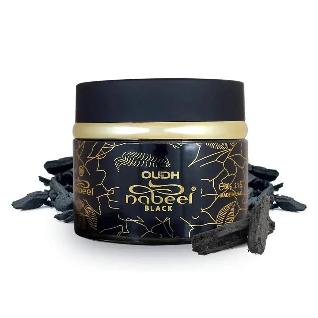 Oudh Nabeel Black INCENSE 60grms by Nabeel Perfumes - Ivory Luxe
