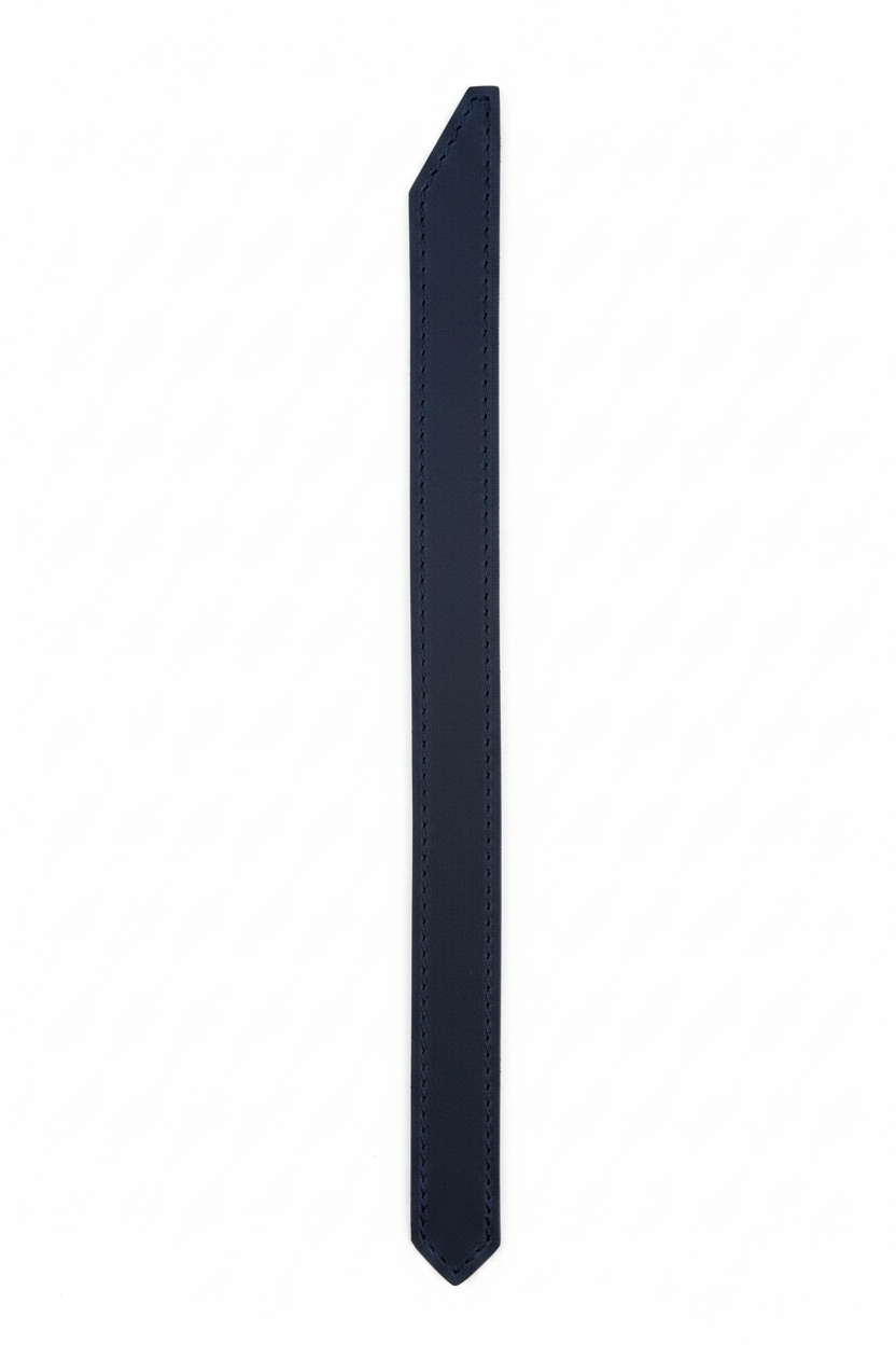 Navy Blue Leather Belt