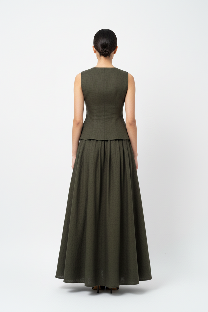 Olive Green Back View