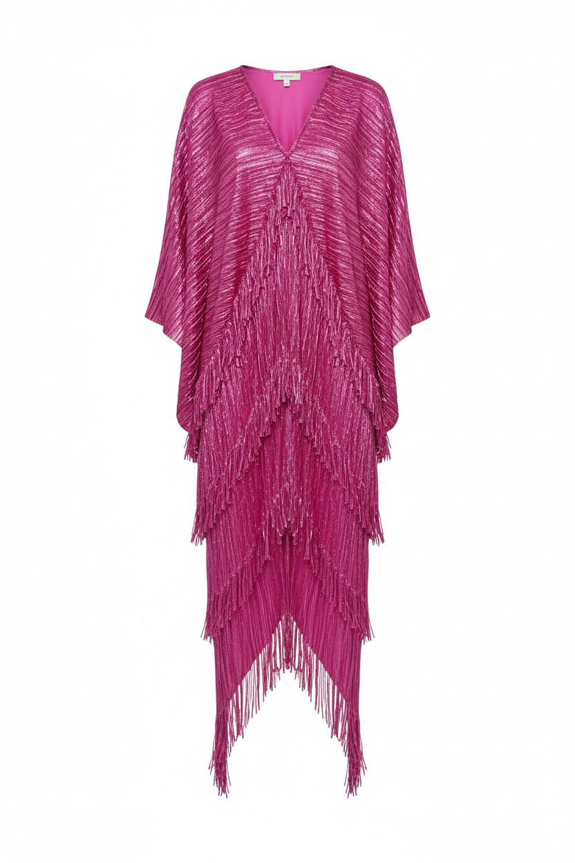 Pink Fringe Kaftan