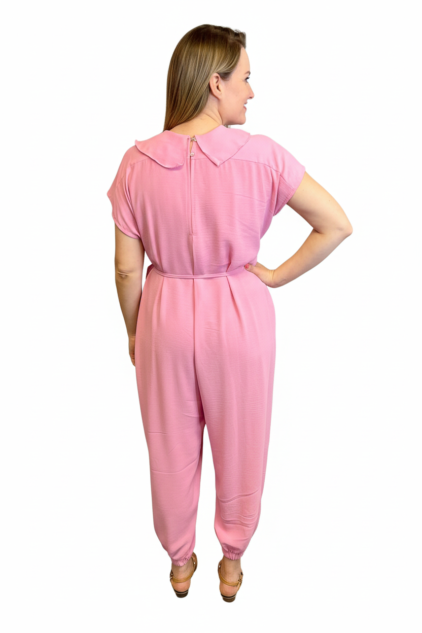 Pink Jumpsuit Back