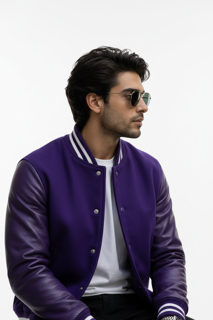 Purple Varsity – Angled, New Model