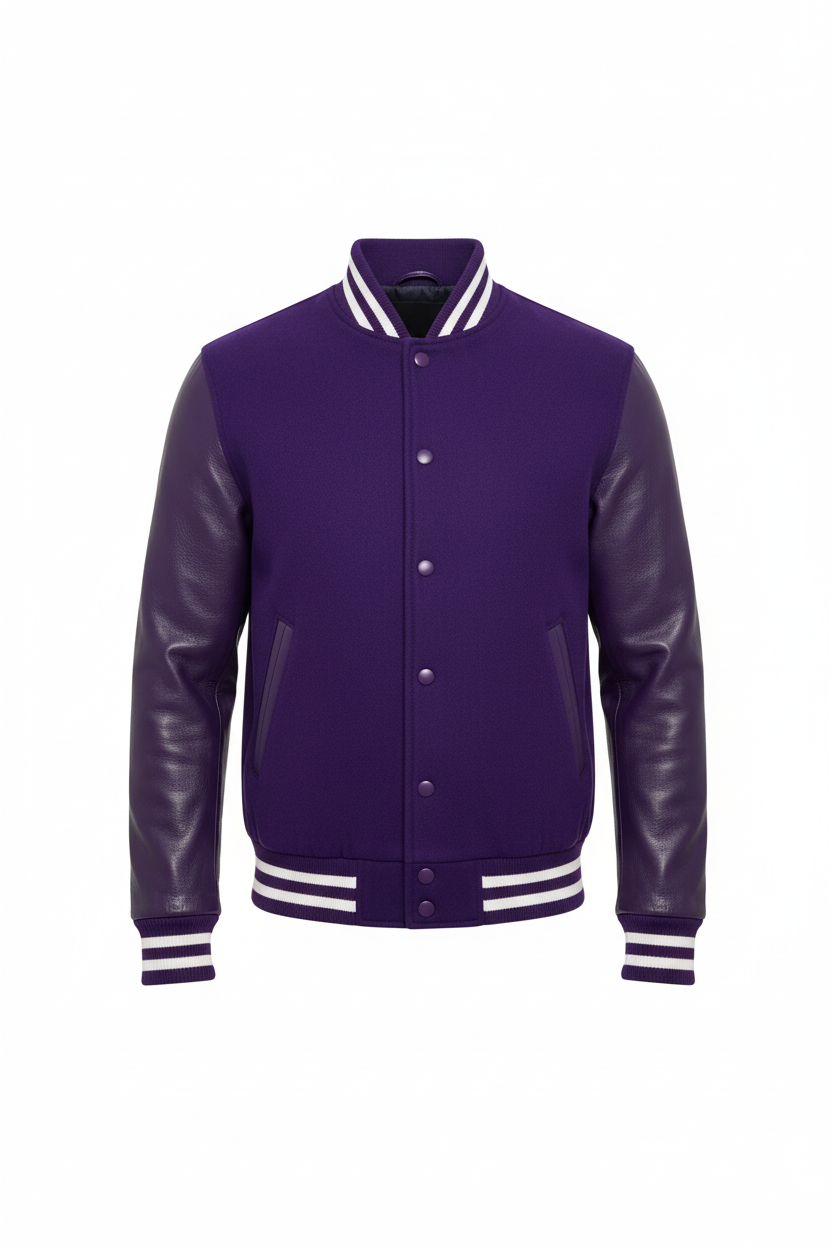 Purple Varsity Jacket – Front
