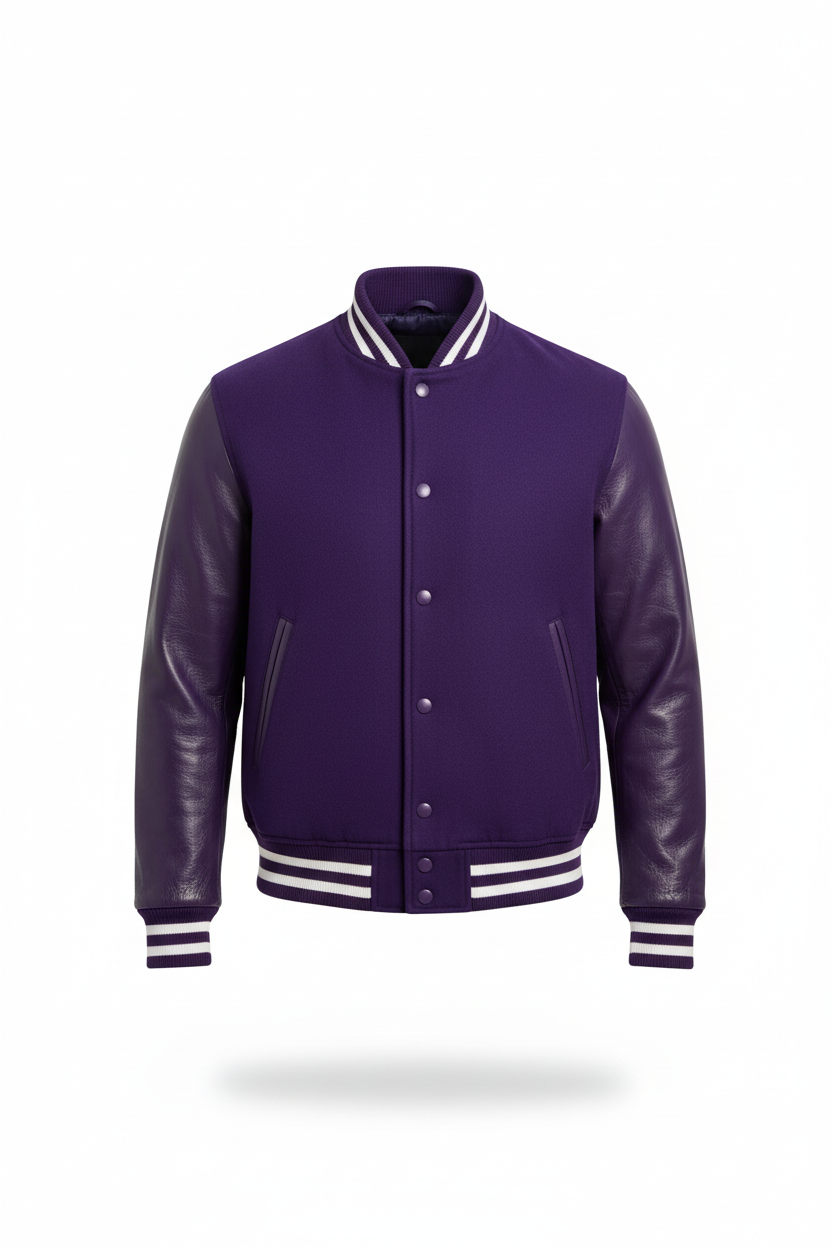 Purple Varsity Jacket – Open