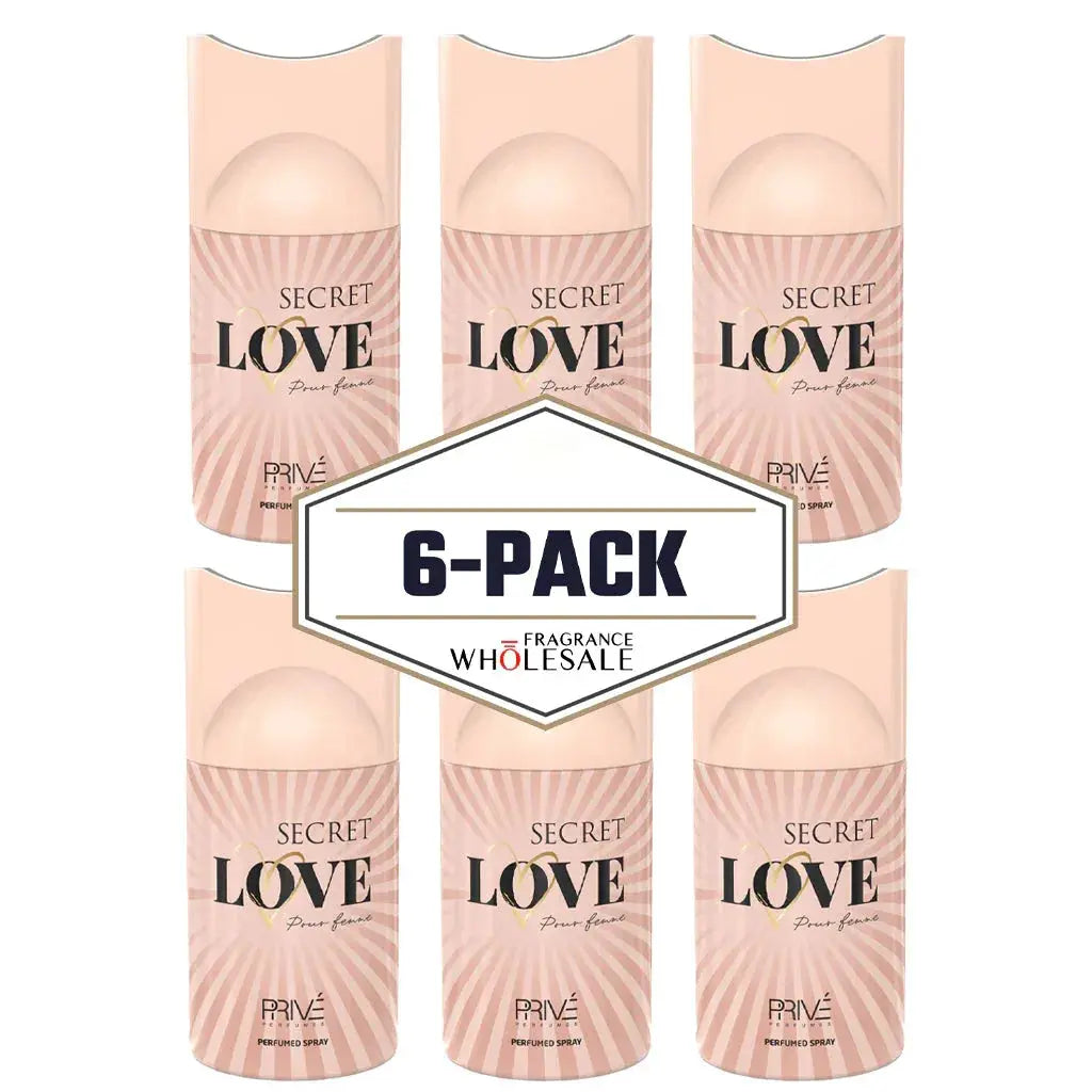 PRIVE Secret Love Perfume Deodorant 250ml 6x PACK - Ivory Luxe