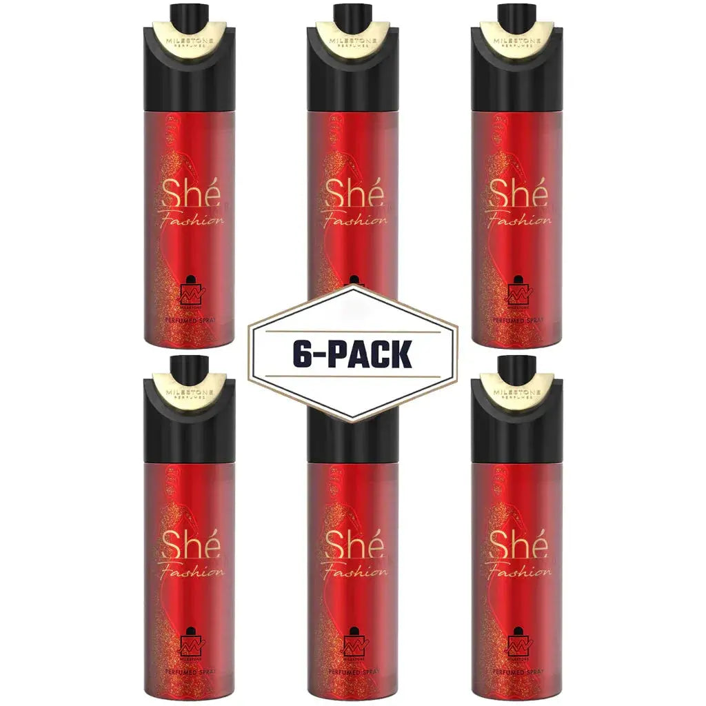 MILESTONE She Fashion Pour Femme - 200ML Deodorant - 6 Pack - Ivory Luxe