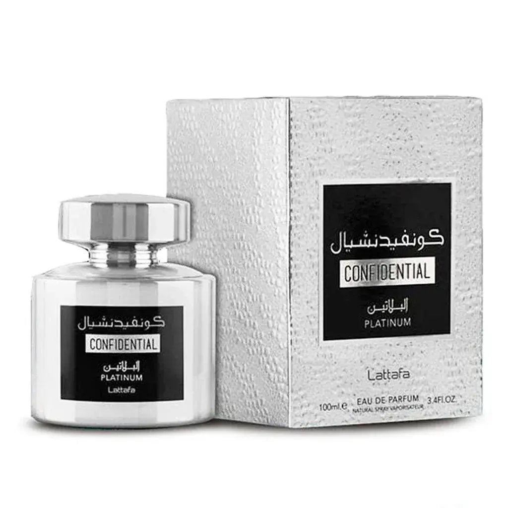 LATTAFA CONFIDENTIAL PLATINUM 100ml Eau De Parfum UNISEX - Ivory Luxe