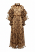 Snake Print Dress on White Background