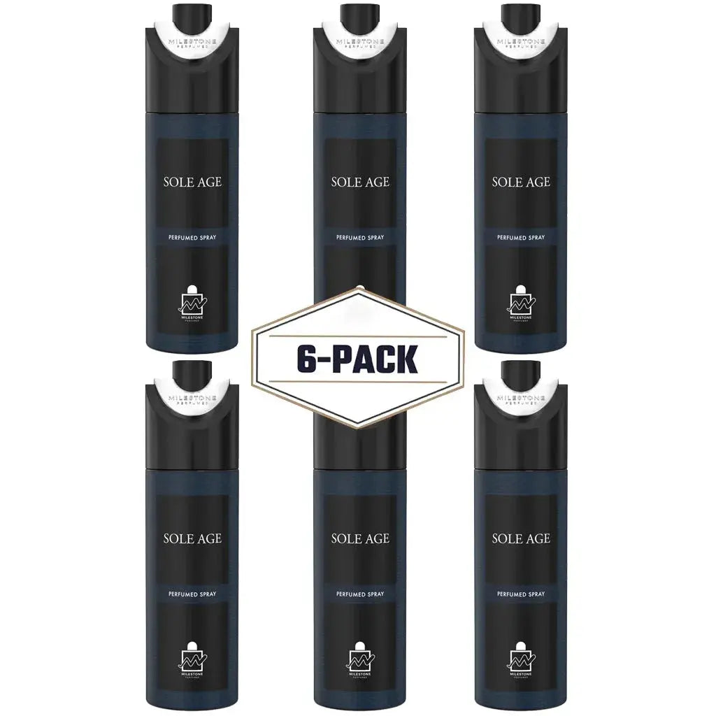 MILESTONE SOLE AGE Pour Homme - 200ML Deodorant - 6 Pack - Ivory Luxe