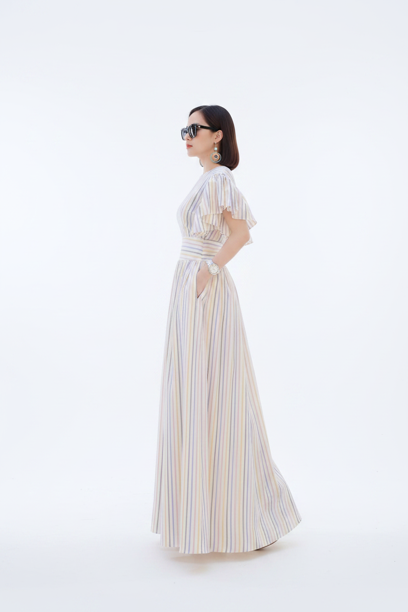 Striped Maxi Dress – Side View
