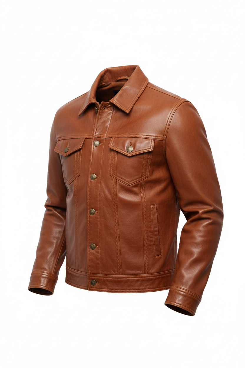 Tan Jacket Three-Quarter