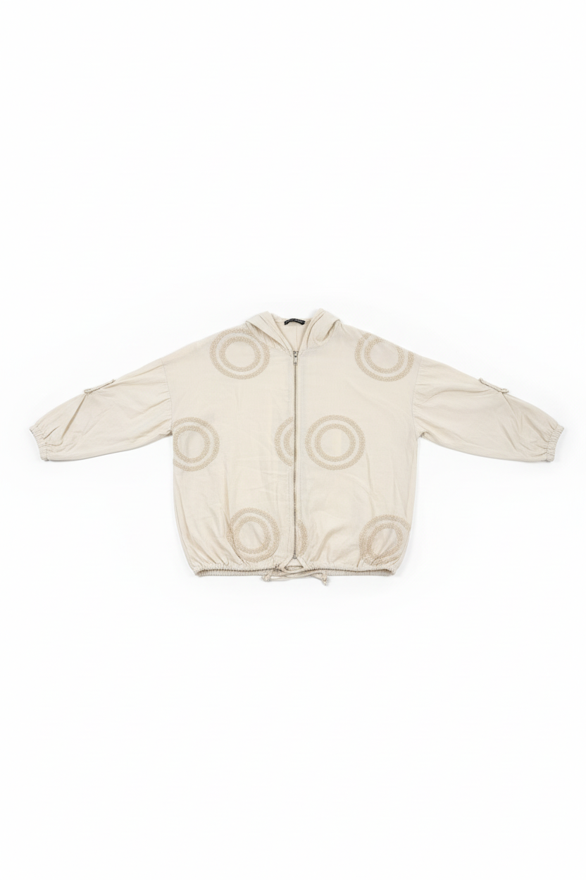 White Bomber Jacket Portrait