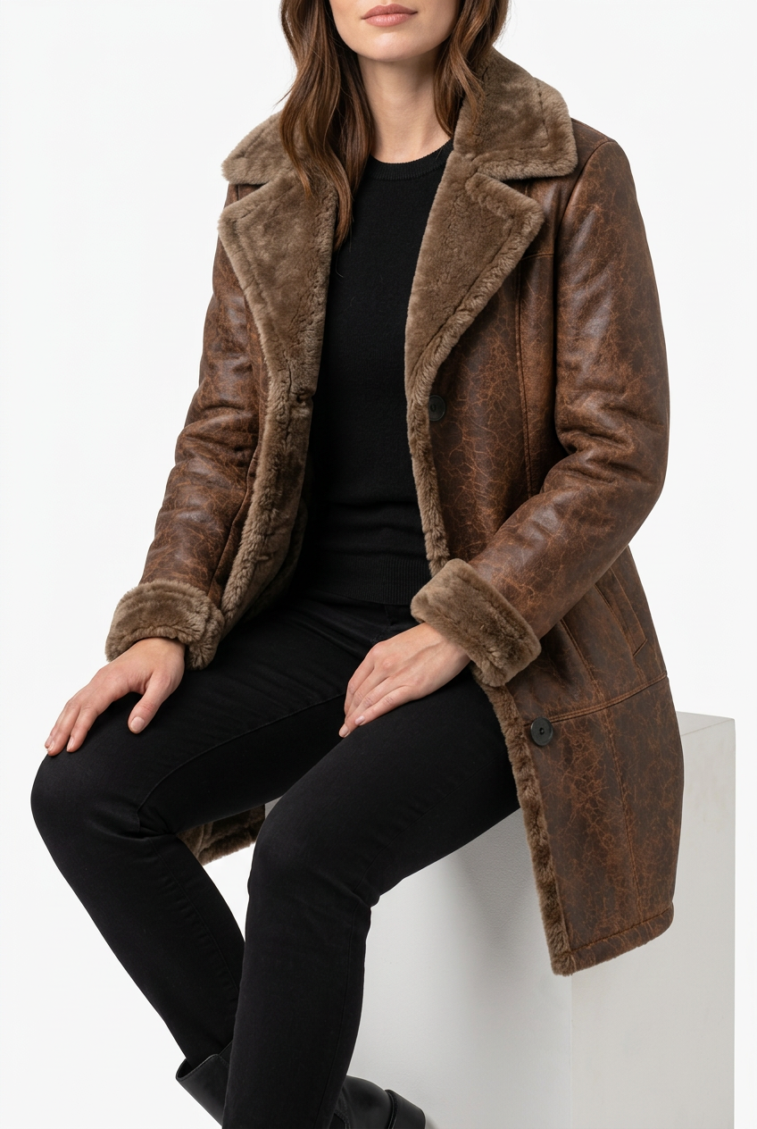 Women's jacket, seated view
